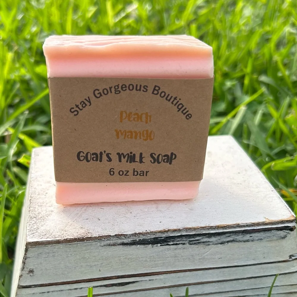 Peach Mango Handmade Goat’s Milk Soap - Picture 1 of 5